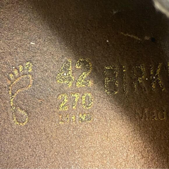 Birkenstocks Gizeh Birko-Flor Shiny silver flip-flop sandals 42 US 11.5 - Picture 8 of 9